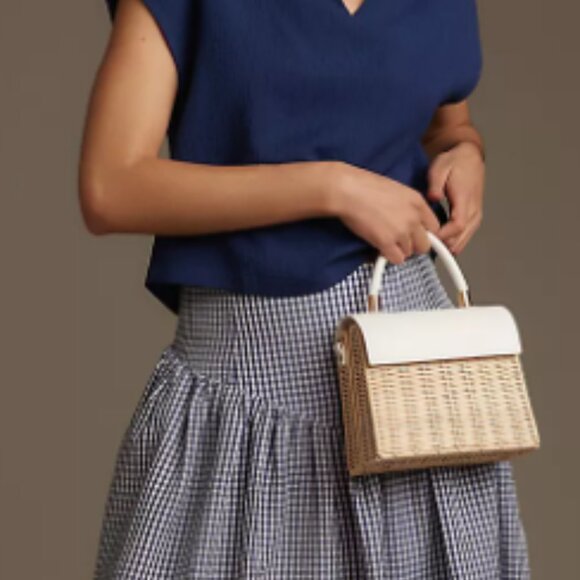 NWT Anthropologie Maeve blue Blouse/Top - Picture 2 of 7